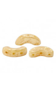 Les perles par Puca® Arcos beads Opaque beige splash 13010/94401